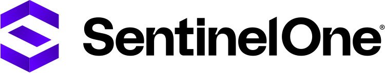 SentinelOne logo featuring a purple geometric icon to the left of the company’s name in bold black text.