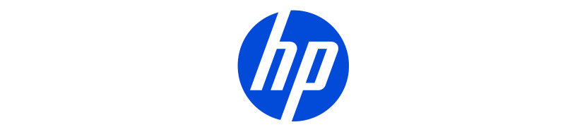 The HP logo featuring white stylized lowercase "hp" letters inside a solid blue circle on a white background.