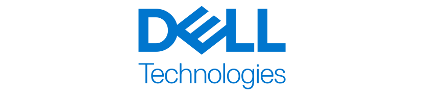 Dell Technologies logo in blue text on a white background.